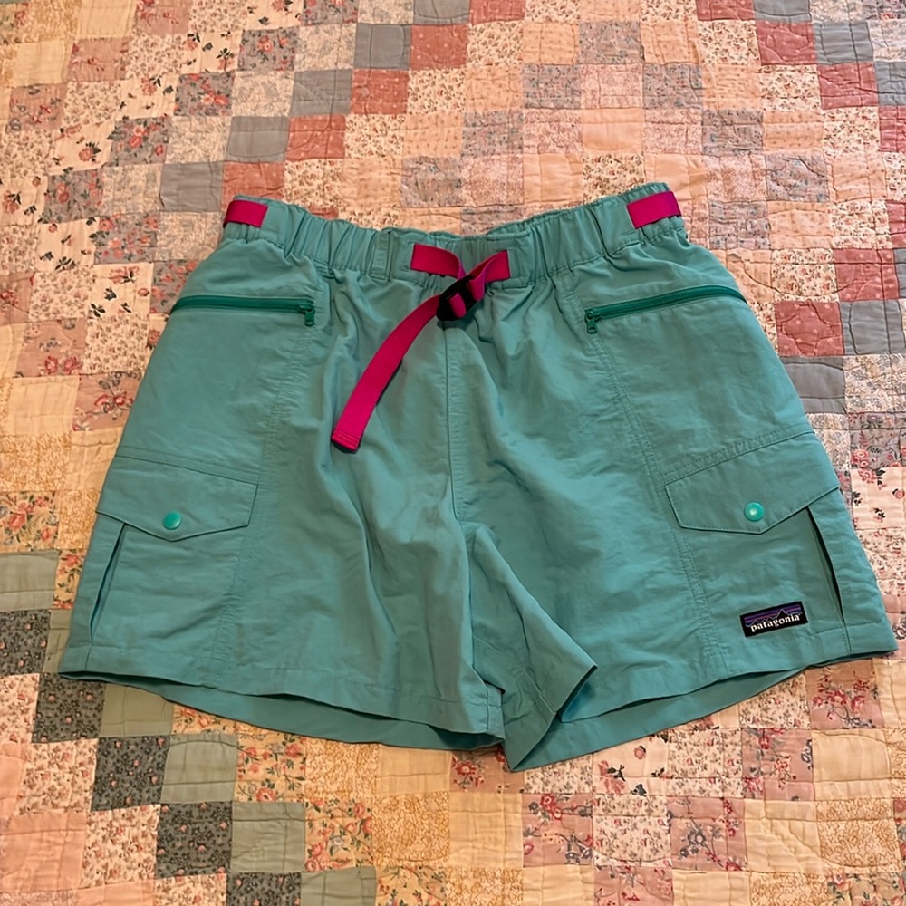 Teal Patagonia women’s outdoors everyday shorts
